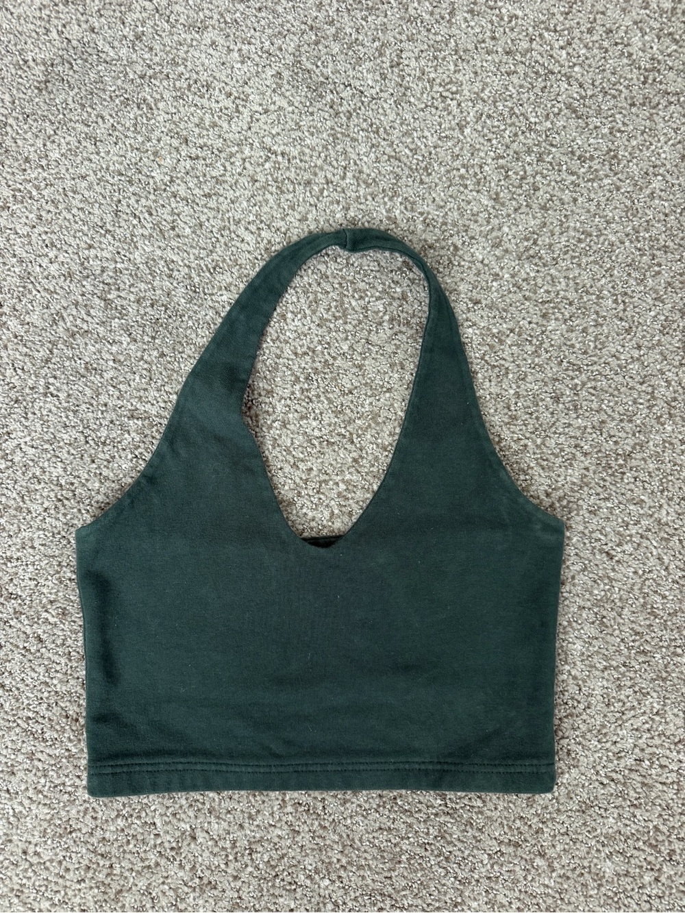 Brandy Melville Dark Green Halter Crop Top